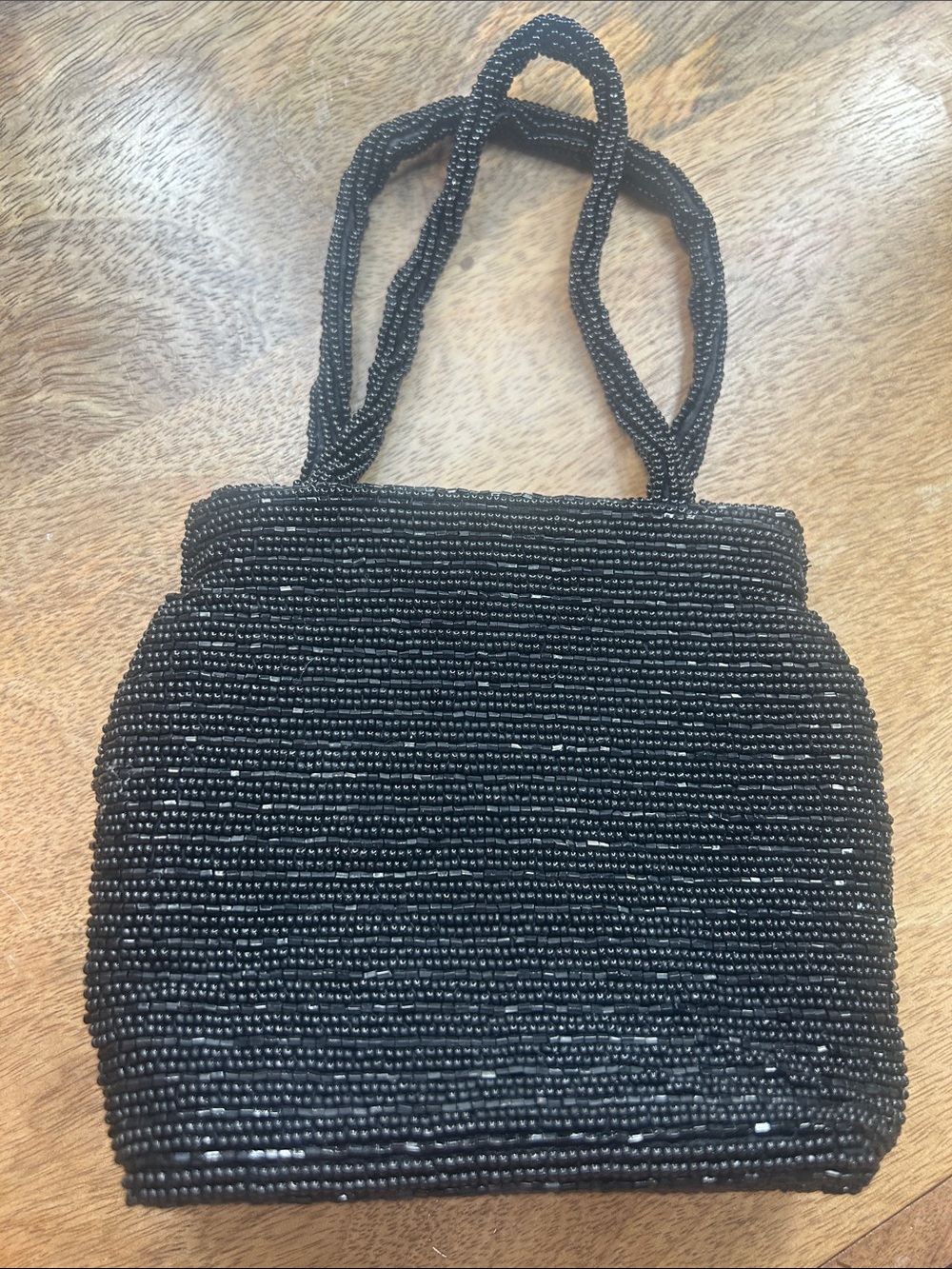 Black Beaded Evening X- Small Handheld Bag Women - Picture 2 of 3